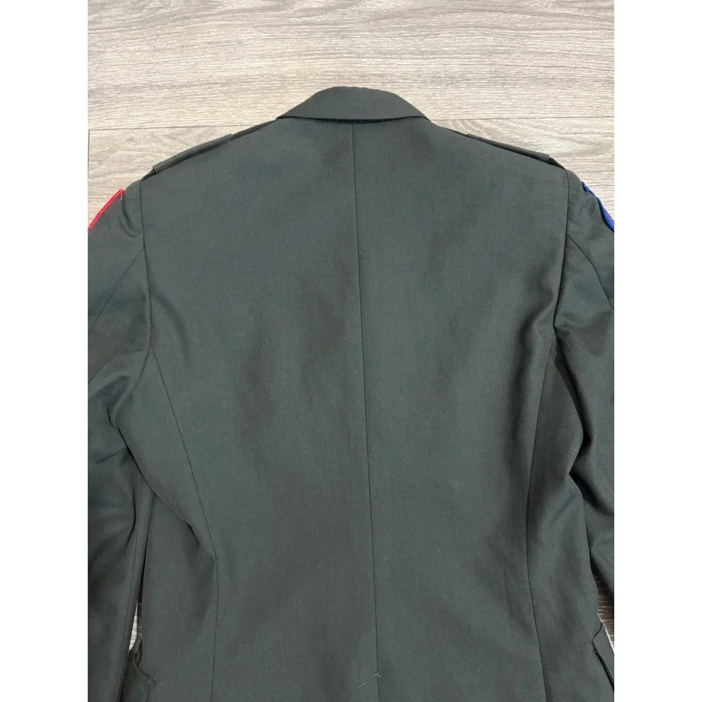 Vintage 1992 US Army Uniform Coat 36L JROTC Dress AG 489 Wool Blend Balboa Patch